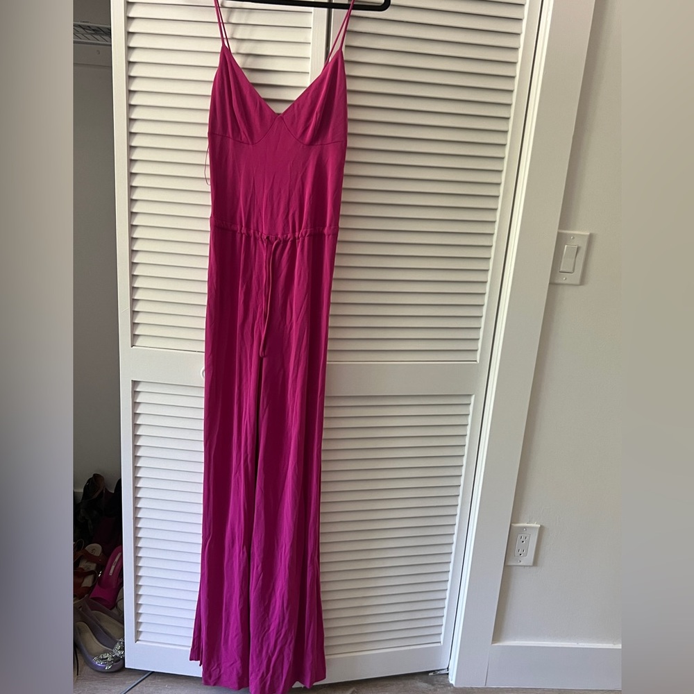 Hot pink jumpsuit